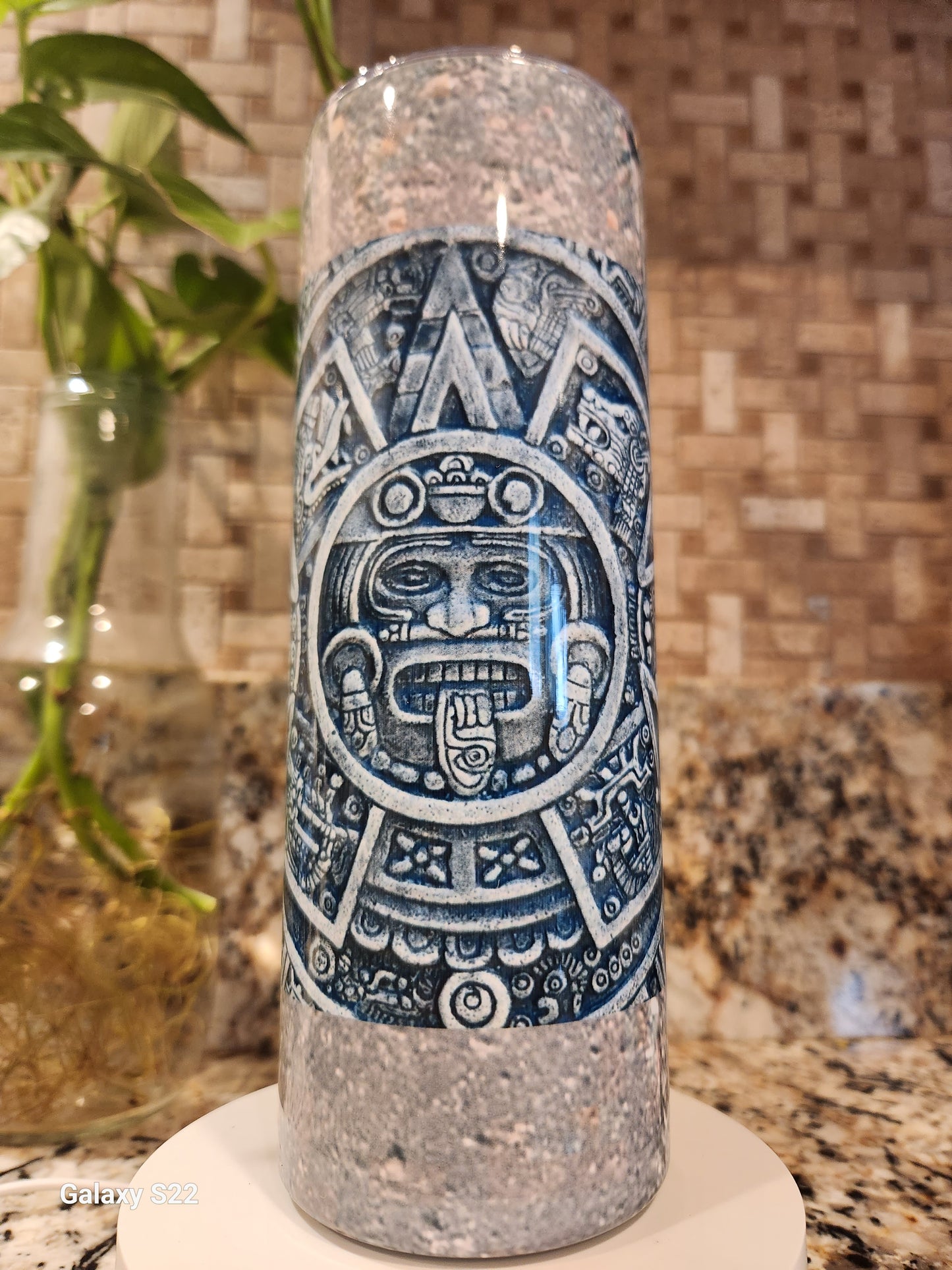 Tumbler Aztec Calendar Stone